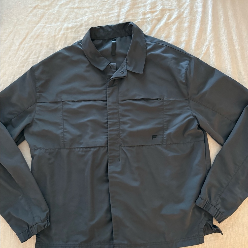 Fabletics Men's Dark Gray Bomber Jacket